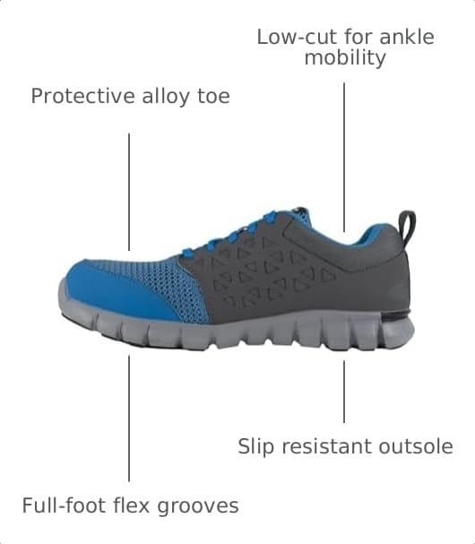 image:imageReebok Mens Rb4041 Sublite Cushion Safety Toe Athletic Work Shoe BlackBlue