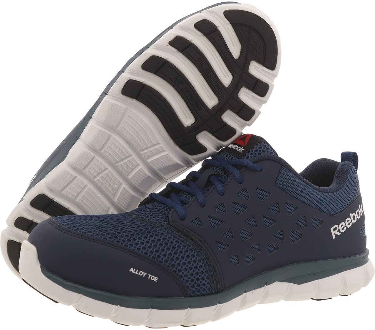 image:imageReebok Mens Rb4041 Sublite Cushion Safety Toe Athletic Work Shoe BlackBlue and Grey