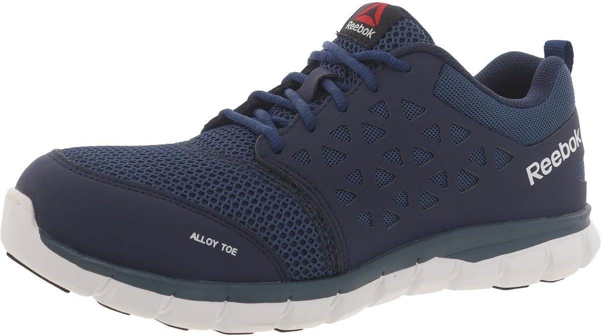 image:imageReebok Mens Rb4041 Sublite Cushion Safety Toe Athletic Work Shoe BlackBlue and Grey