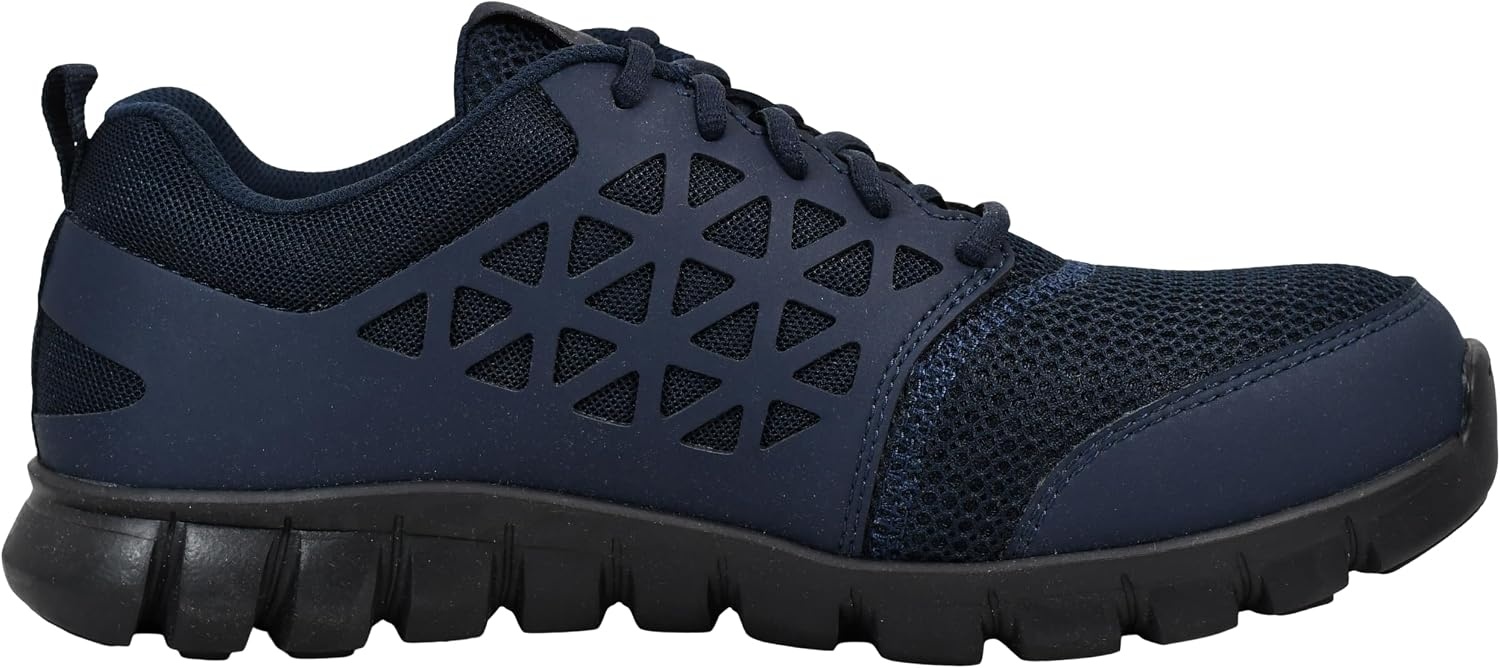 image:imageReebok Mens Rb4041 Sublite Cushion Safety Toe Athletic Work Shoe BlackDark Blue