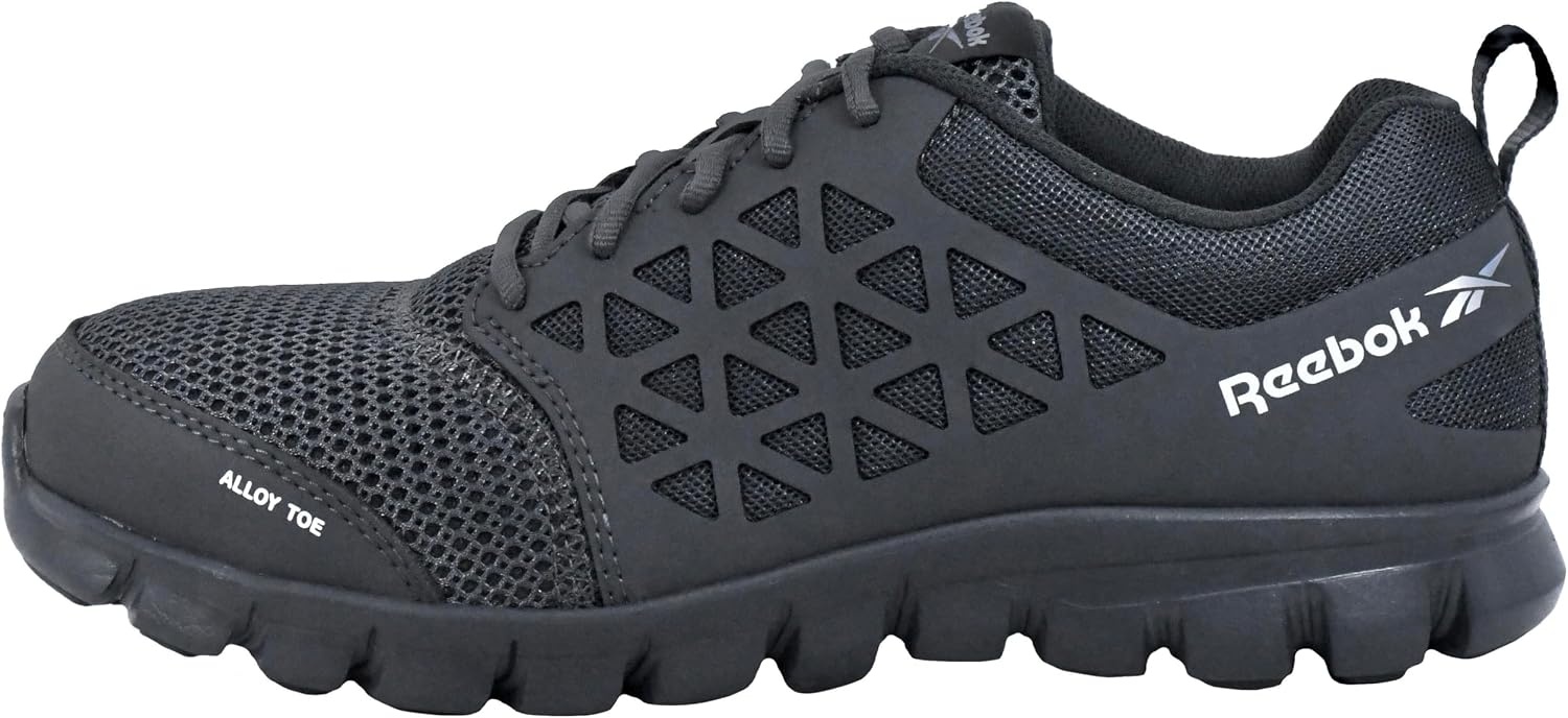 image:imageReebok Mens Rb4041 Sublite Cushion Safety Toe Athletic Work Shoe BlackDark Grey