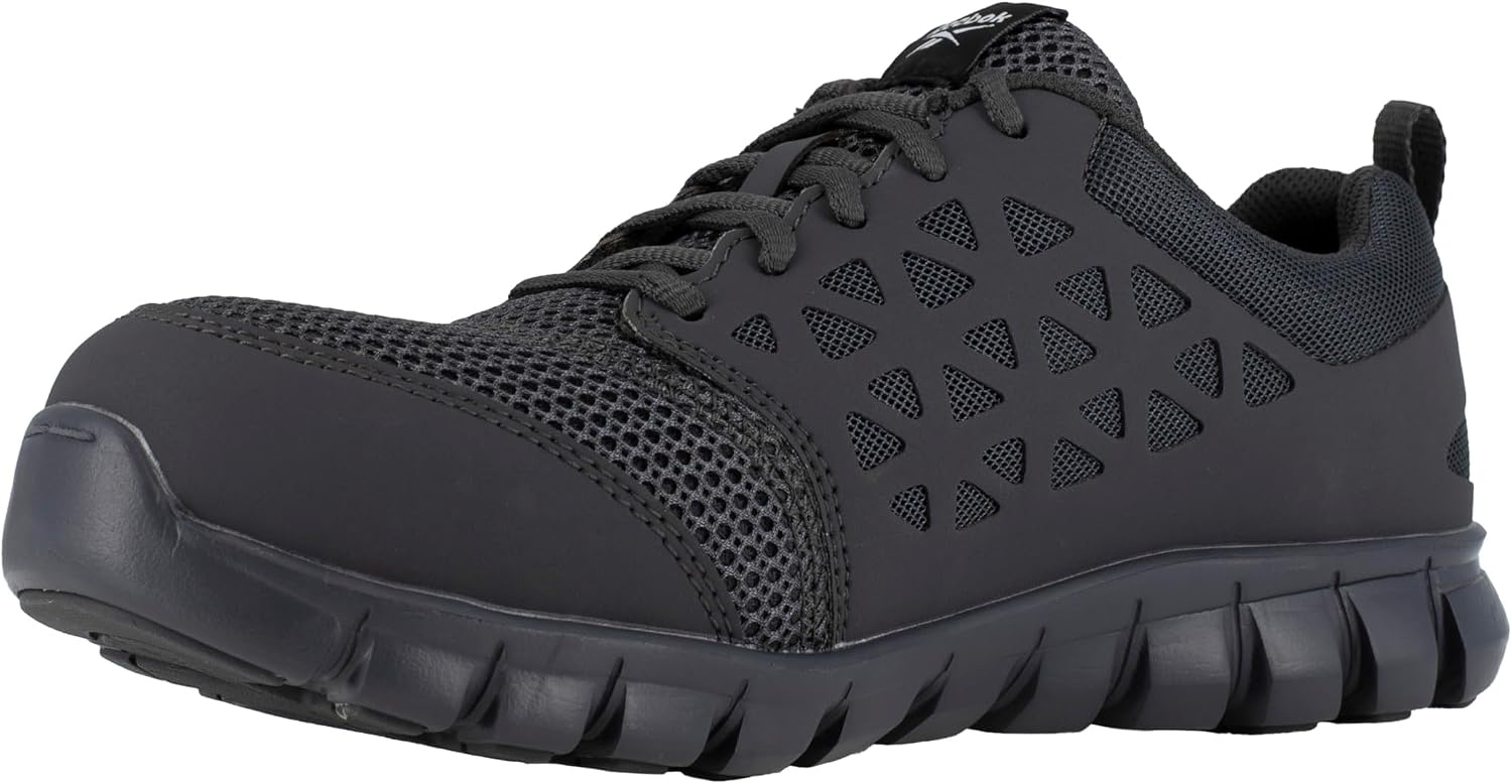 image:imageReebok Mens Rb4041 Sublite Cushion Safety Toe Athletic Work Shoe BlackGrey