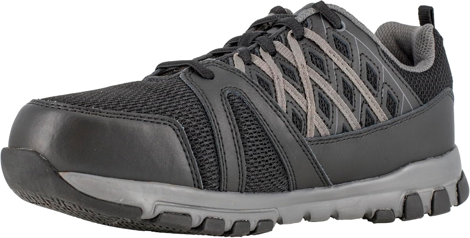 image:imageReebok Mens Rb416 Sublite Cushion Work Safety Athletic Slipon Composite Toe ShoesBlack