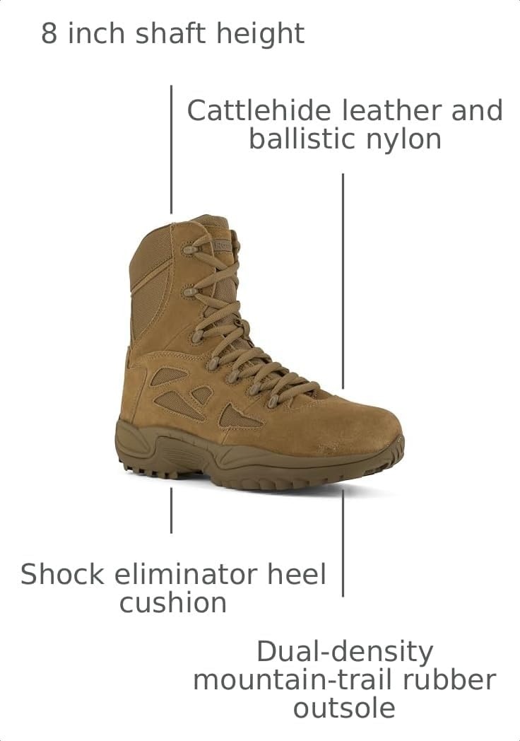 image:imageReebok Mens Rb8977 Rapid Response Rb 8 Industrial and Construction BootsCoyote