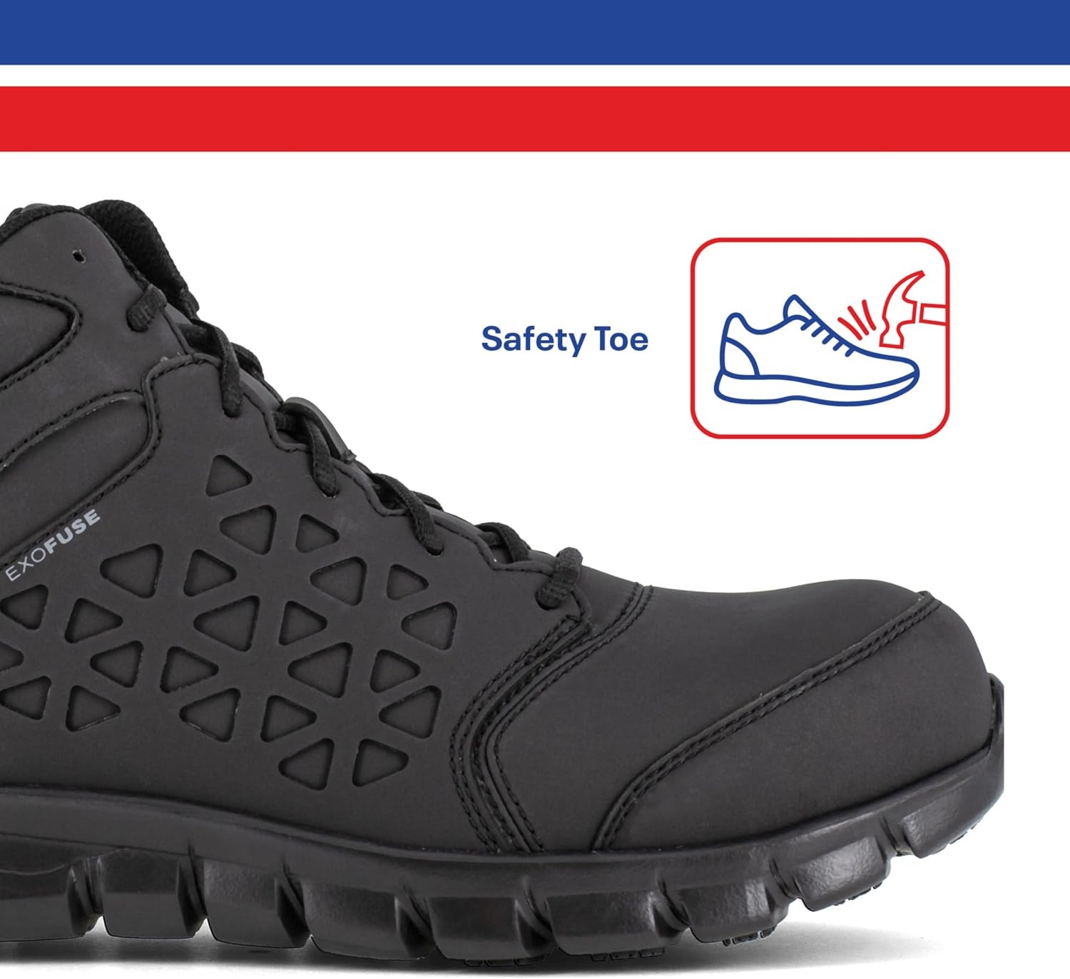 image:imageReebok Mens Sublite Cushion Mid Slip Resistant Alloy Toe WorkDuty BlackBlack