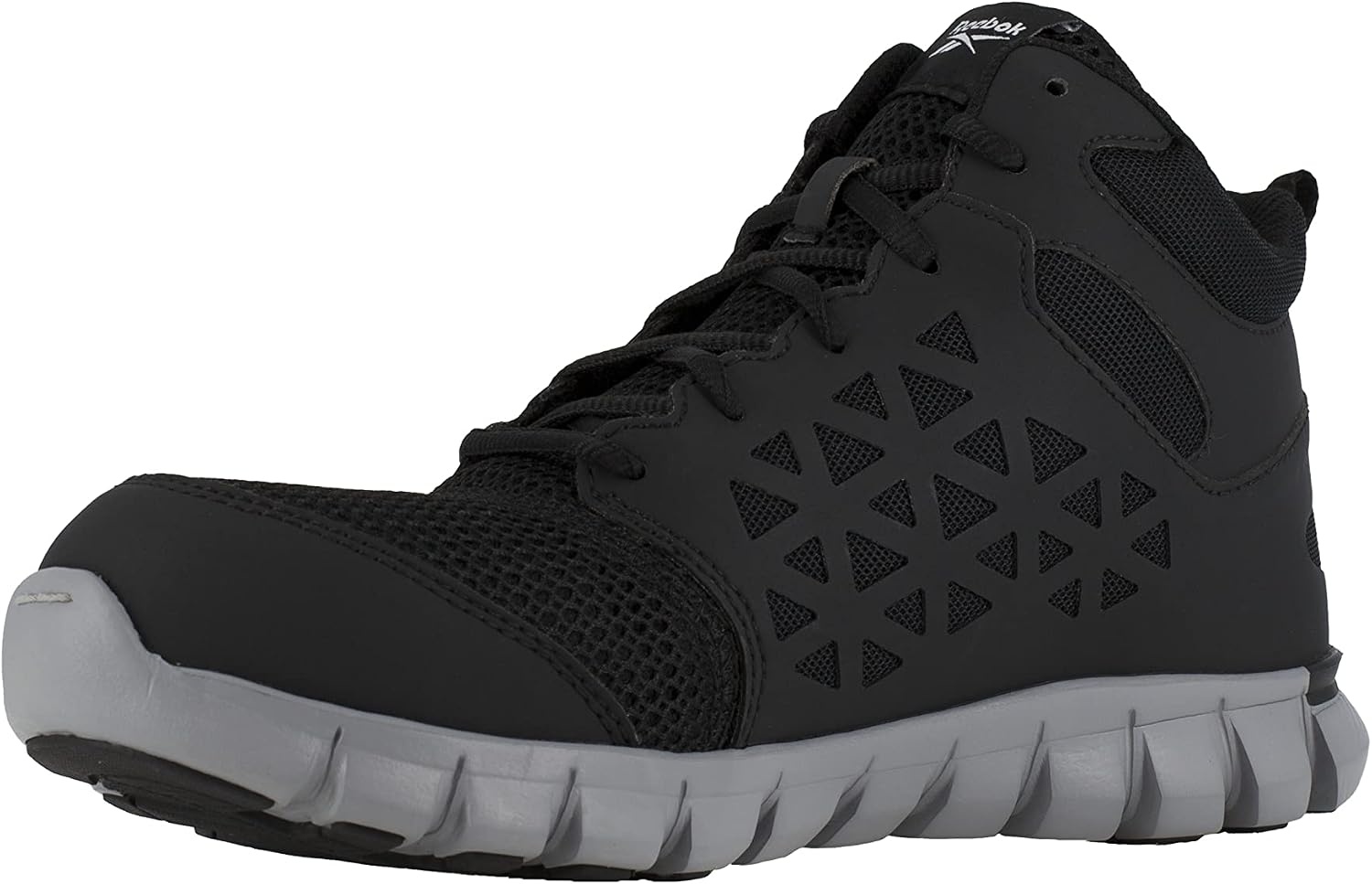 image:imageReebok Mens Sublite Cushion Mid Slip Resistant Alloy Toe WorkDuty BlackBlackblackwhite