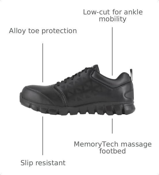 image:imageReebok Mens Sublite Cushion Mid Slip Resistant Alloy Toe WorkDuty BlackBlackblackwhite