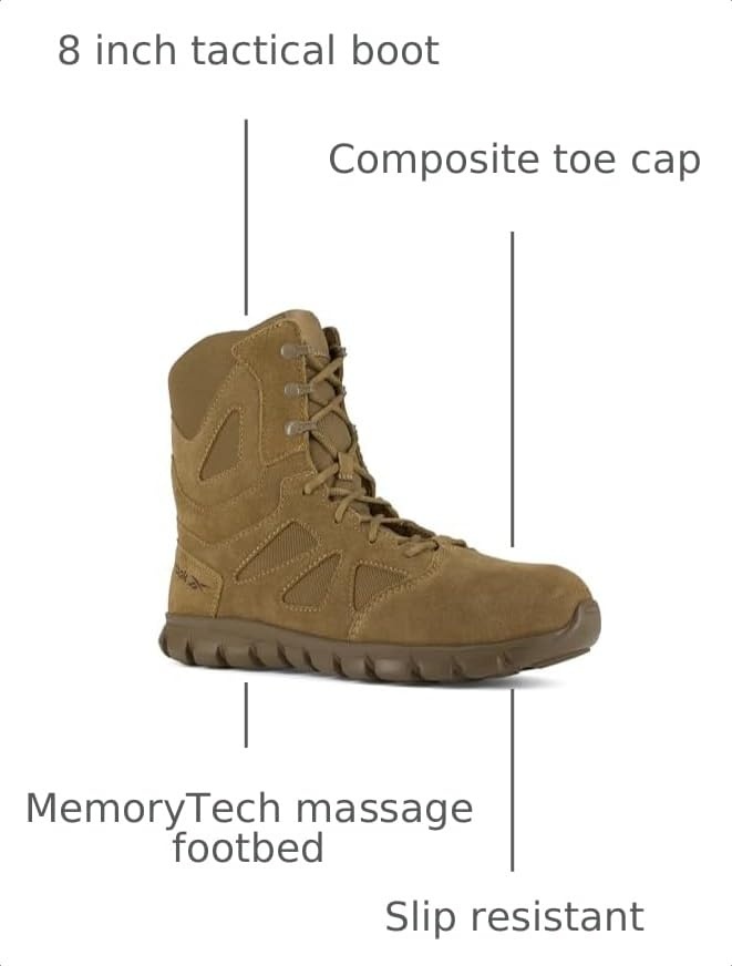 image:imageReebok Mens Sublite Cushion Tactical Composite Toe Coyote 9 MCoyote