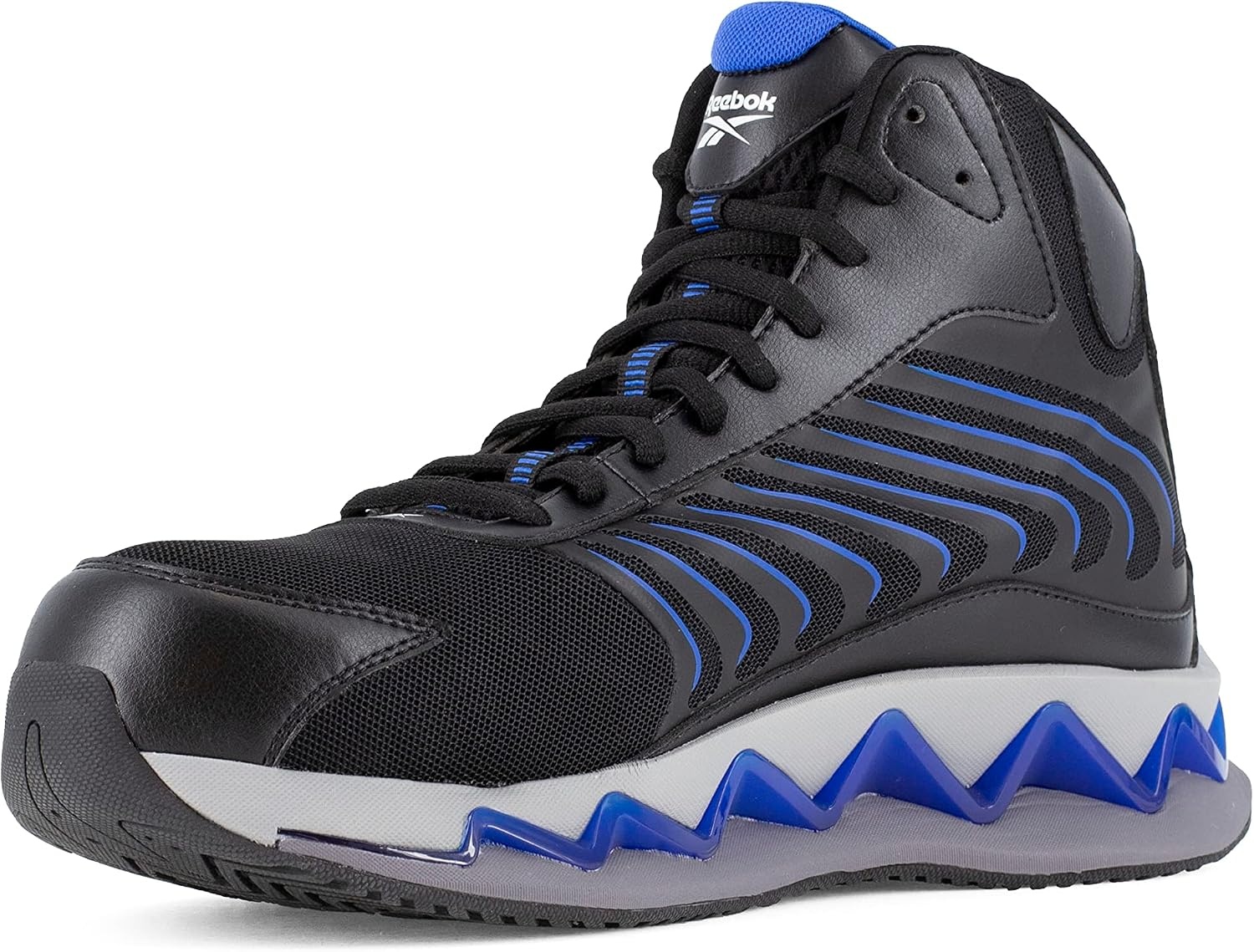 image:imageReebok Mens Work Zig Elusion Heritage SneakersBlackblue