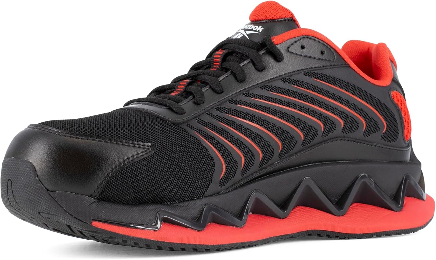 image:imageReebok Mens Work Zig Elusion Heritage SneakersBlackred