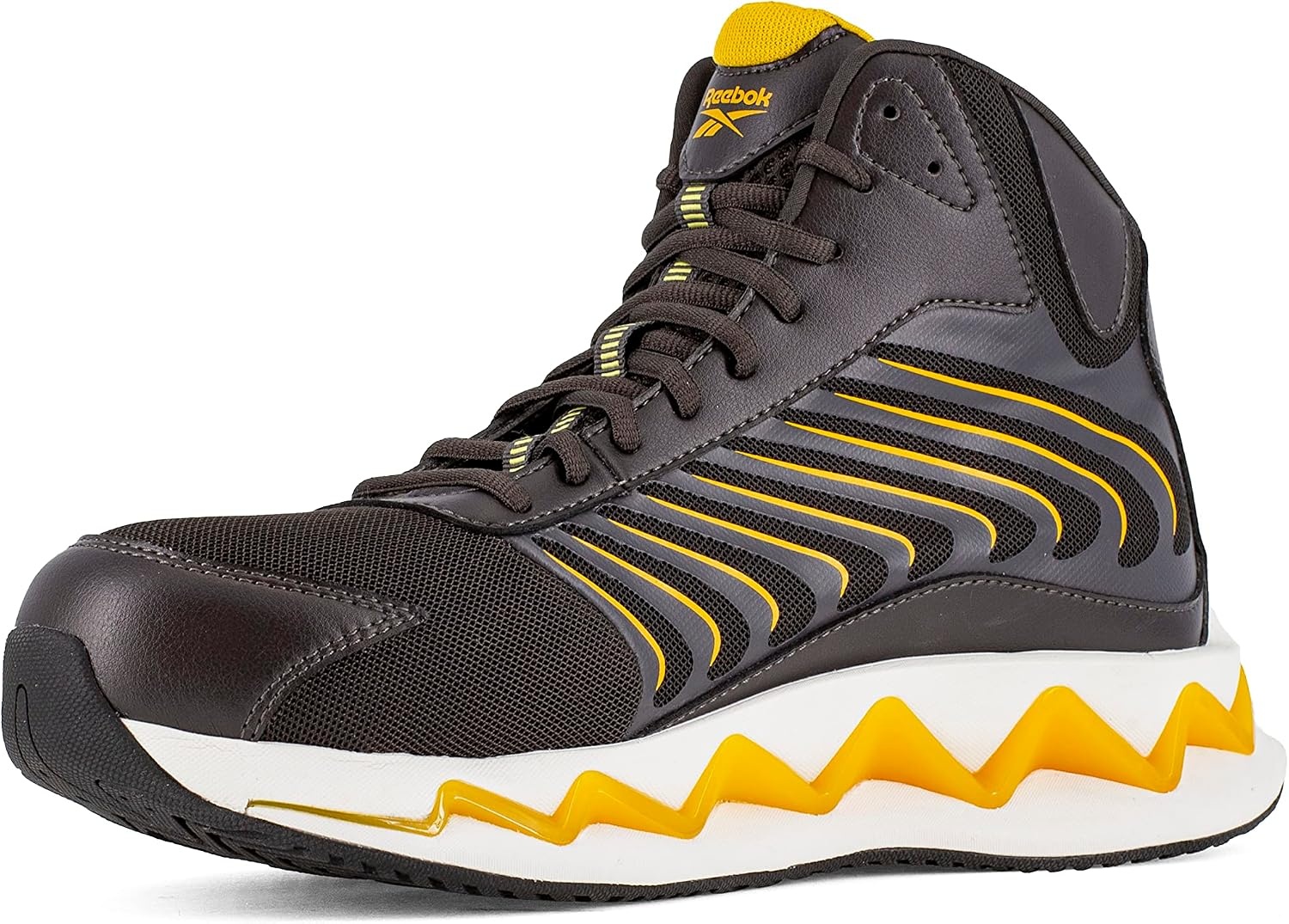 image:imageReebok Mens Work Zig Elusion Heritage SneakersCharcoal Brown