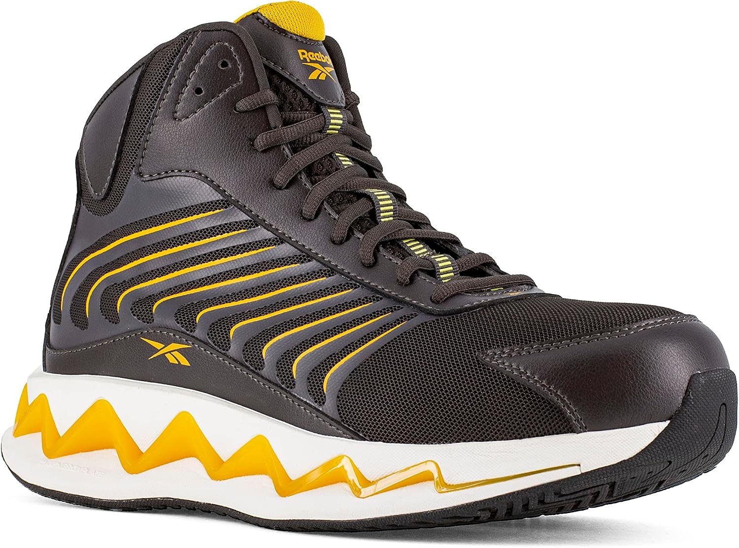 image:imageReebok Mens Work Zig Elusion Heritage SneakersCharcoal Brown