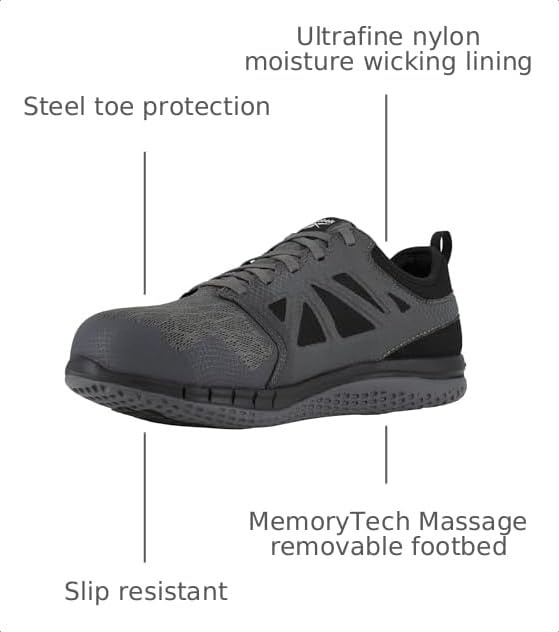 image:imageReebok Mens Zprint Work Safety Toe Athletic Work Industrial Construction Shoe Cobalt Blue 9 USGrey