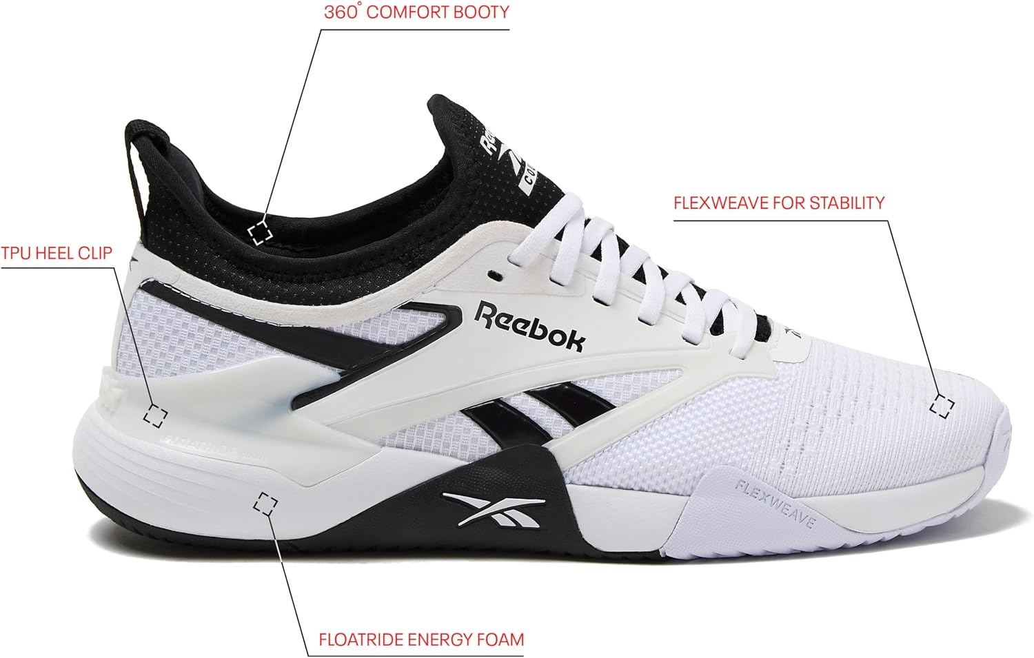 image:imageReebok Nano Court Sport Mens Pickleball or Tennis Shoes for MenWhiteBlack