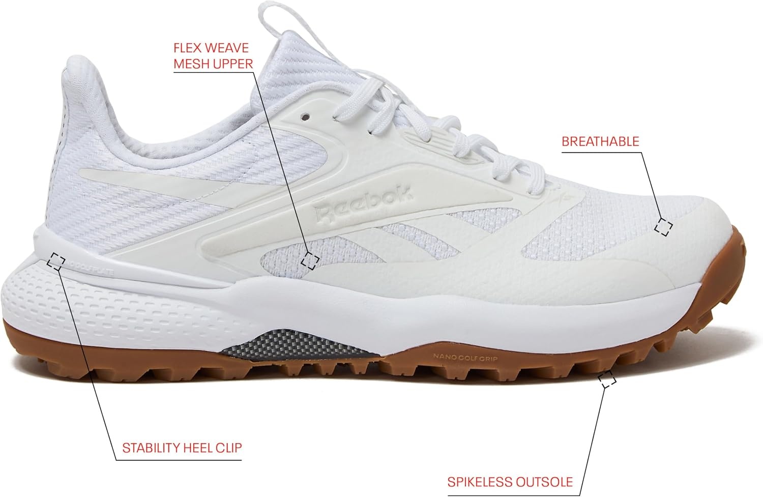image:imageReebok Nano Golf Spikeless Mens Golf ShoesFootwear WhiteBarely GreyReebok Lee 3