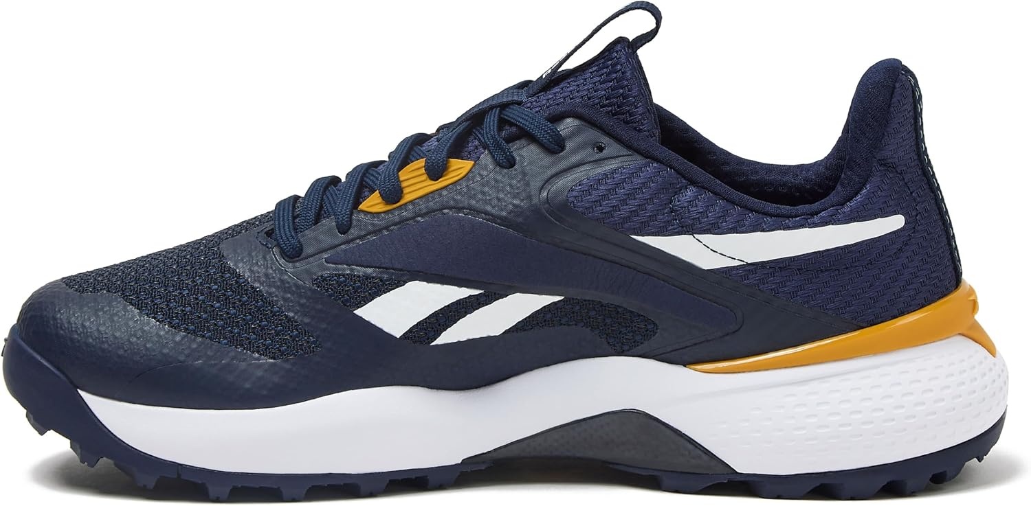 image:imageReebok Nano Golf Spikeless Mens Golf ShoesVector NavyGrit GoldFootwear White