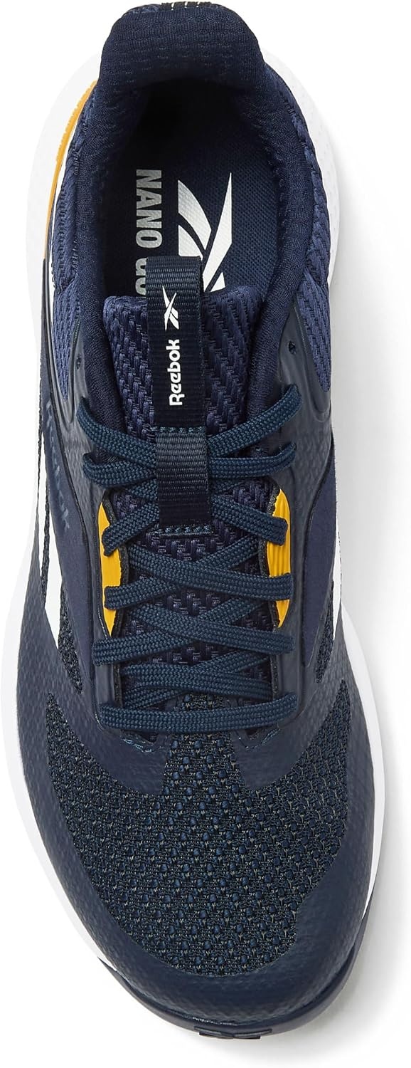 image:imageReebok Nano Golf Spikeless Mens Golf ShoesVector NavyGrit GoldFootwear White