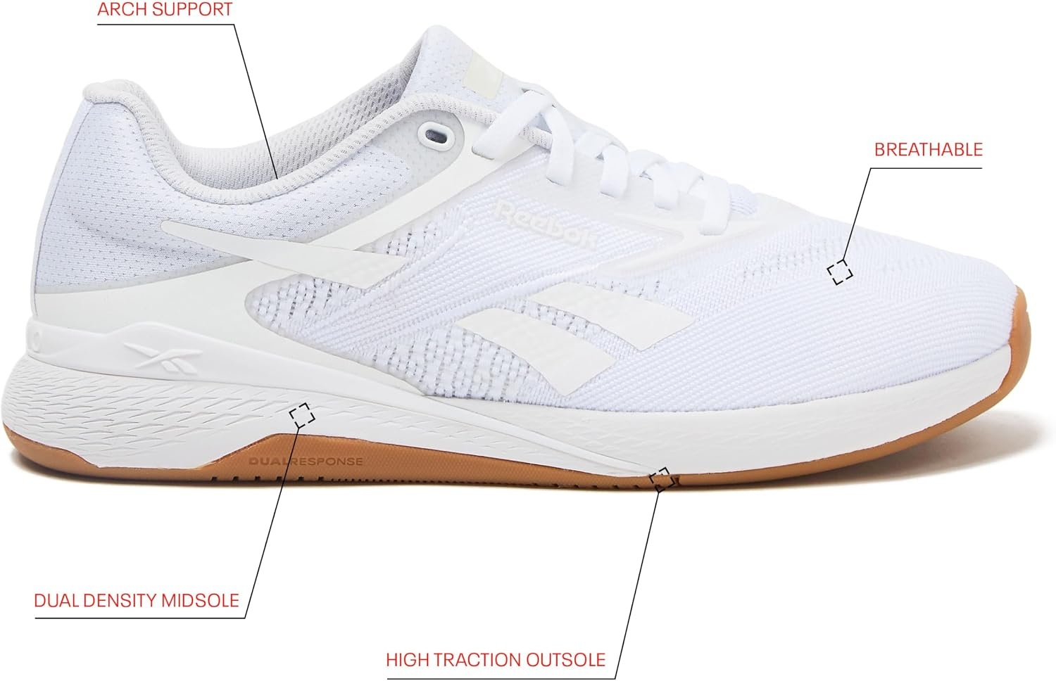 image:imageReebok Nano X5 Sneakers for Women Cross Training Gym Walking Shoes WomenWhiteBarely GreyReebok Gum