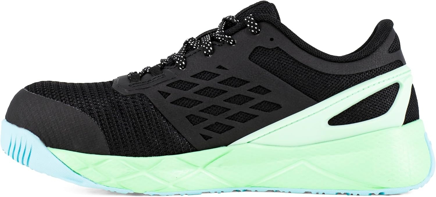image:imageReebok Womens Nanoflex TR Composite Toe EH SlipResistant Work ShoeBlackSeafoam GreenWhite
