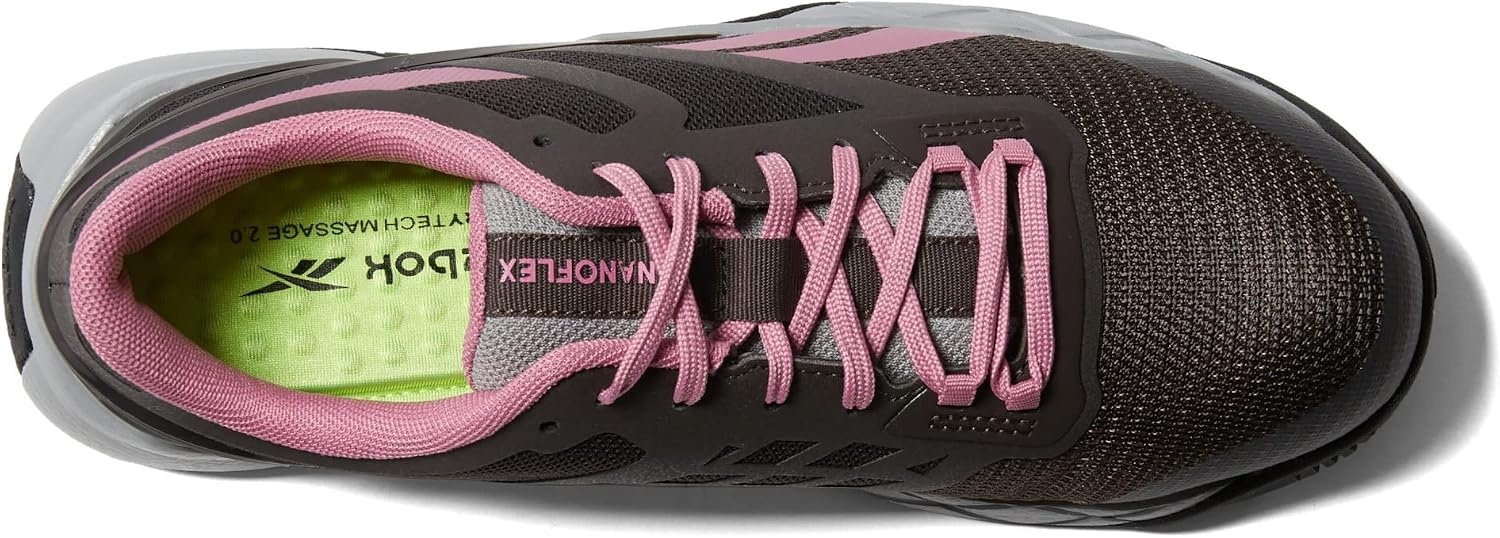 image:imageReebok Womens Nanoflex TR Composite Toe EH SlipResistant Work ShoeBrownPink