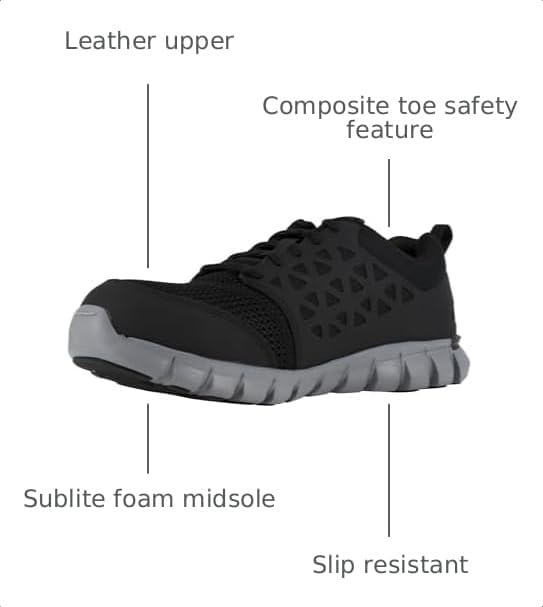 image:imageReebok Womens Rb046 Sublite Cushion Work Athletic Work ShoesBlack