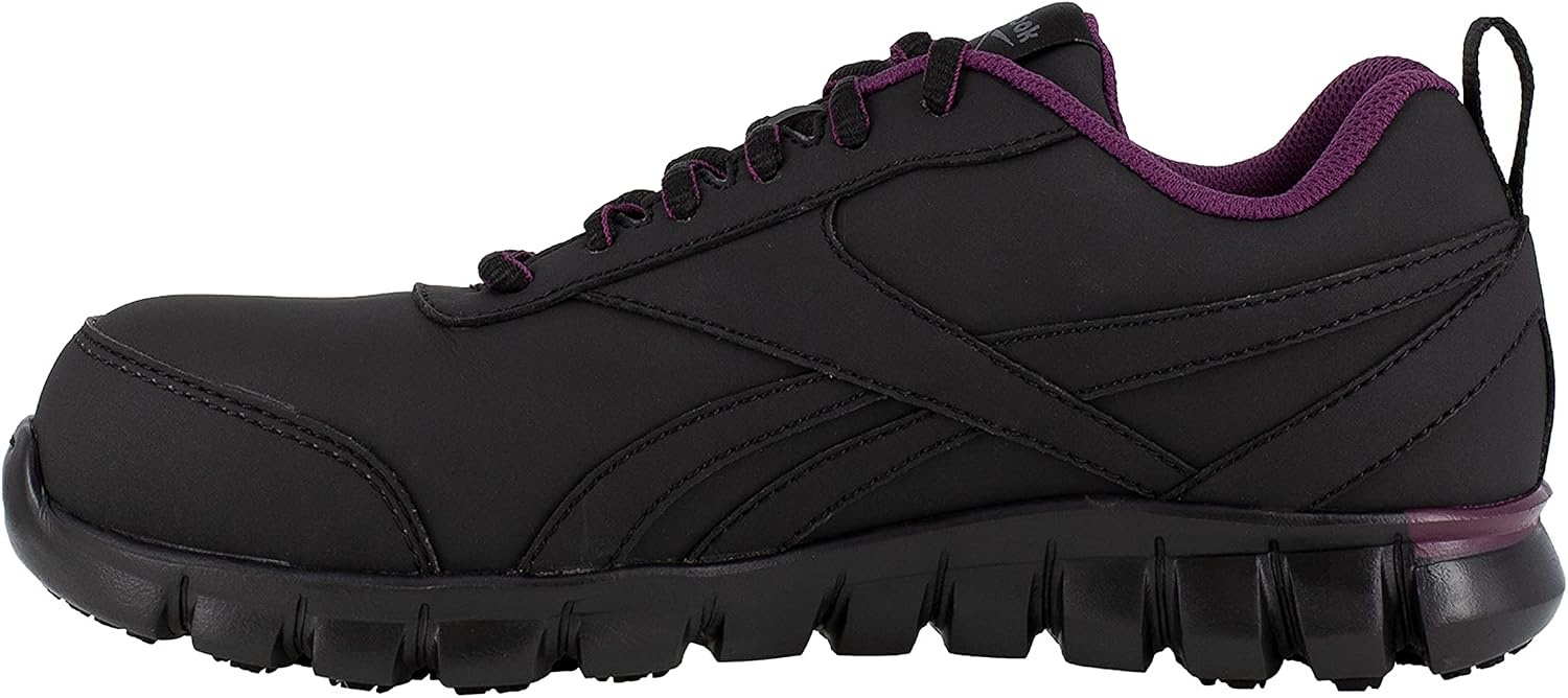 image:imageReebok Womens Rb046 Sublite Cushion Work Athletic Work ShoesBlackPlum