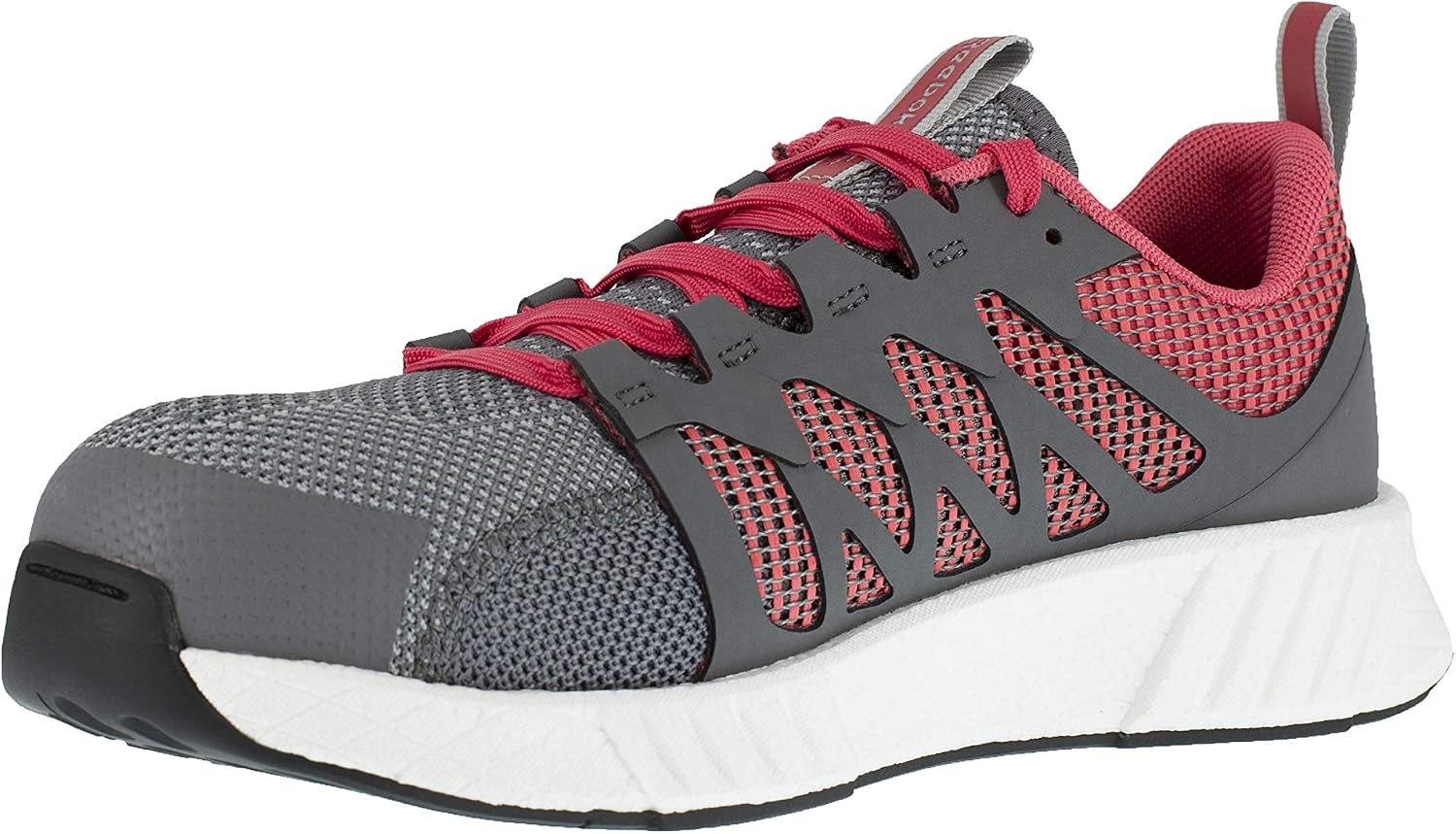 image:imageReebok Womens Rb314 Womens Fusion Flexweave Work Safety Toe Athletic Work Shoe Heritage TealGrey and Red