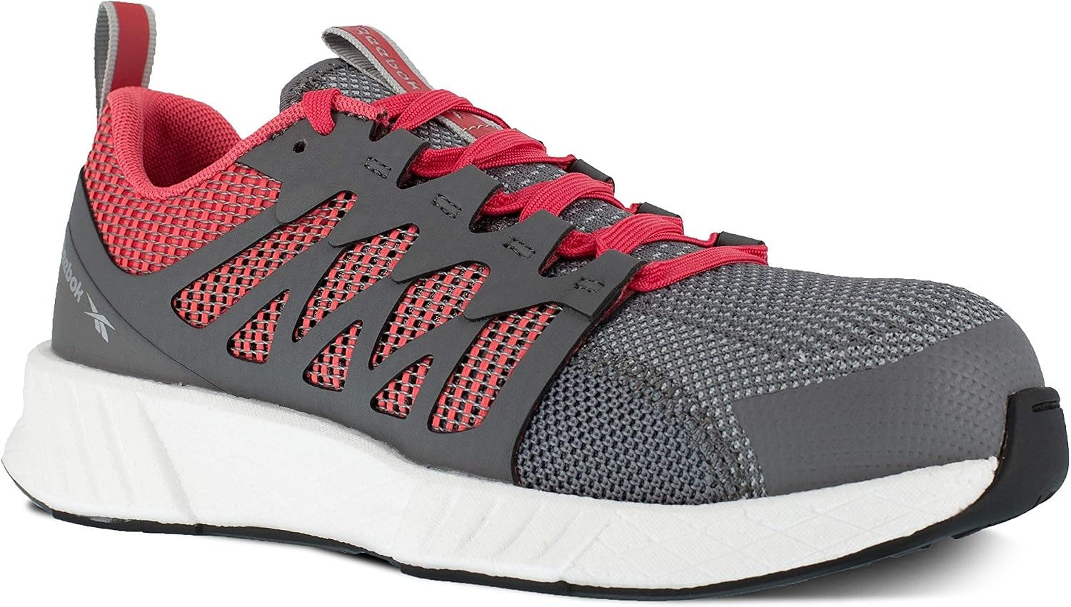 image:imageReebok Womens Rb314 Womens Fusion Flexweave Work Safety Toe Athletic Work Shoe Heritage TealGrey and Red