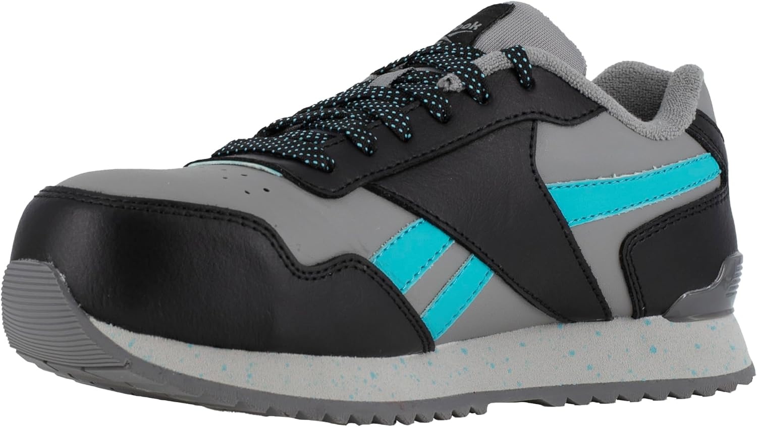 image:imageReebok Womens Rb982 Harman Composite Toe Classic Work Sneaker Grey and Teal SafetyBlackTeal