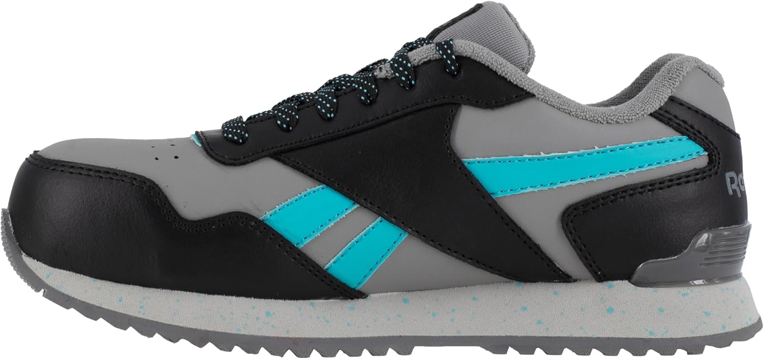 image:imageReebok Womens Rb982 Harman Composite Toe Classic Work Sneaker Grey and Teal SafetyBlackTeal