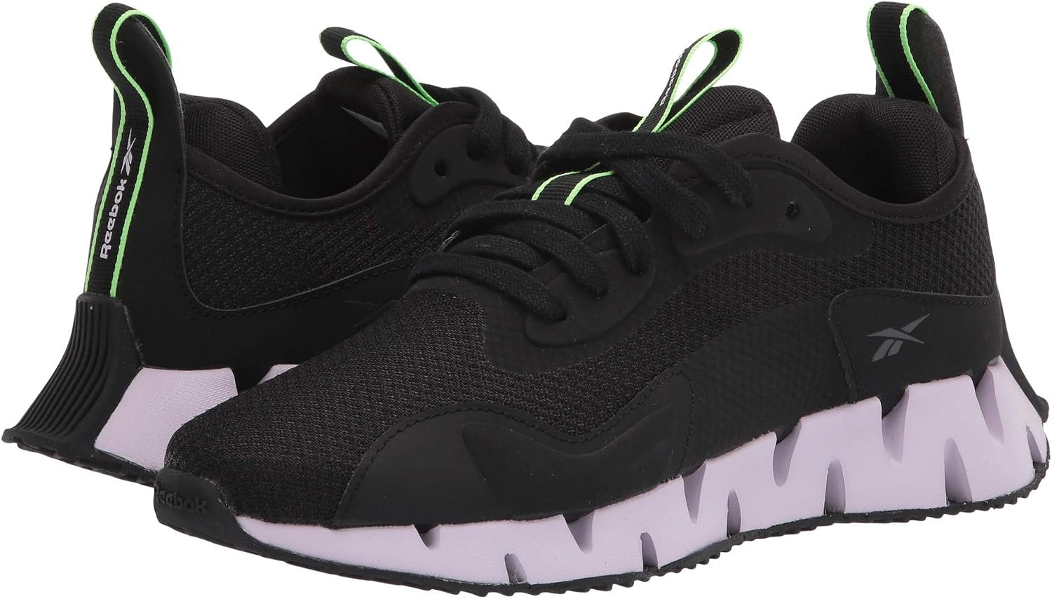 image:imageReebok Womens Zig Dynamica SneakerBlackLuminous LilacNeon Mint