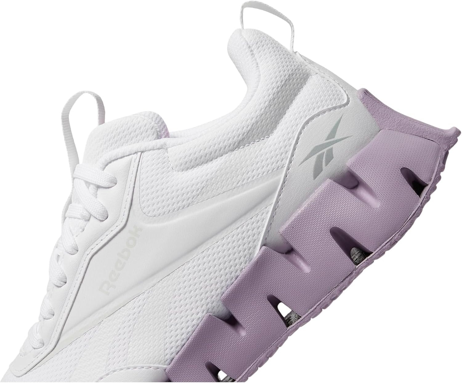 image:imageReebok Womens Zig Dynamica SneakerWhiteBarely GreyDusk Purple