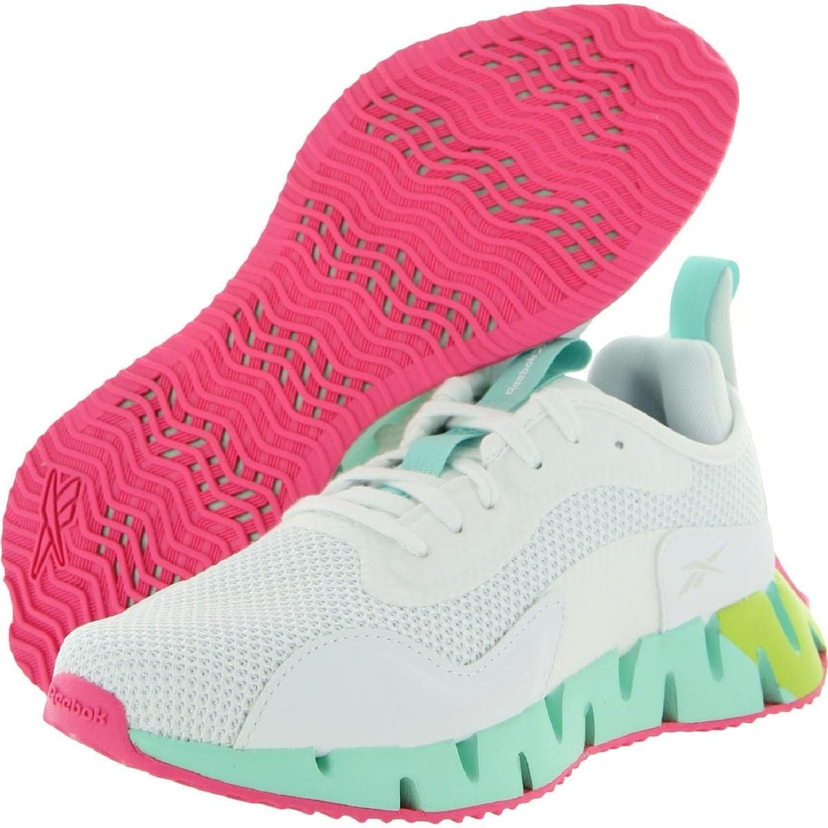 image:imageReebok Womens Zig Dynamica SneakerWhiteHint MintAcid Yellow