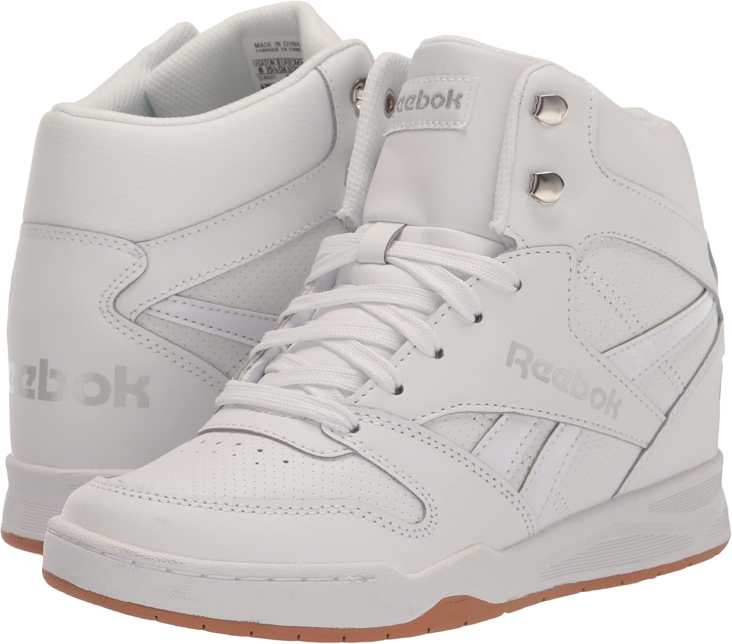 image:imageReebok Work BB4500 Work Composite Toe Womens OxfordWedge HeelWhiteSilver MetallicGum