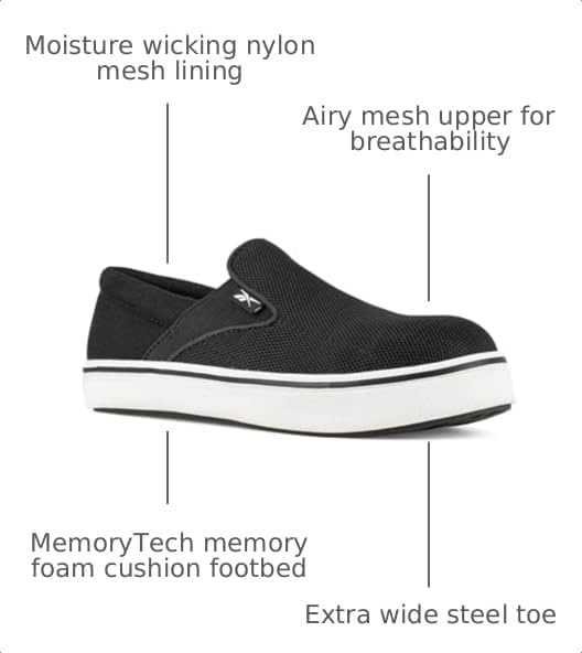 image:imageReebok Work Comfortie Work Steel Toe Womens Slip OnBlack