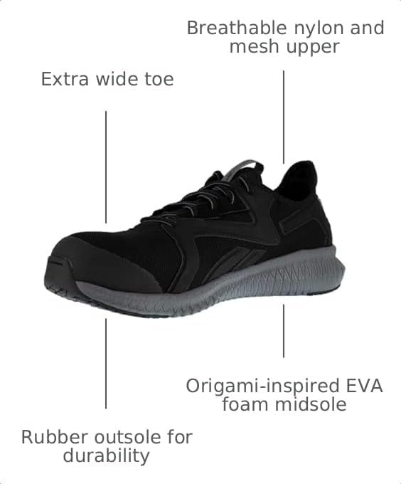 image:imageReebok Work Flexagon 30 Work Comp Toe Mens OxfordBlackGrey