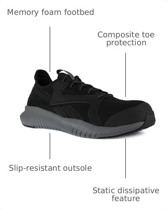 image:imageReebok Work Flexagon 30 Work Comp Toe Mens OxfordBlackgrey