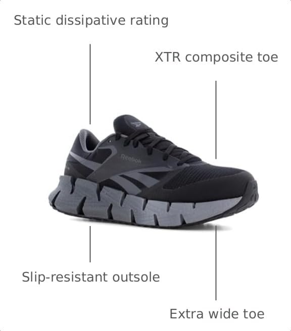 image:imageReebok Work Floatzig Work Mens OxfordBlack and Gray