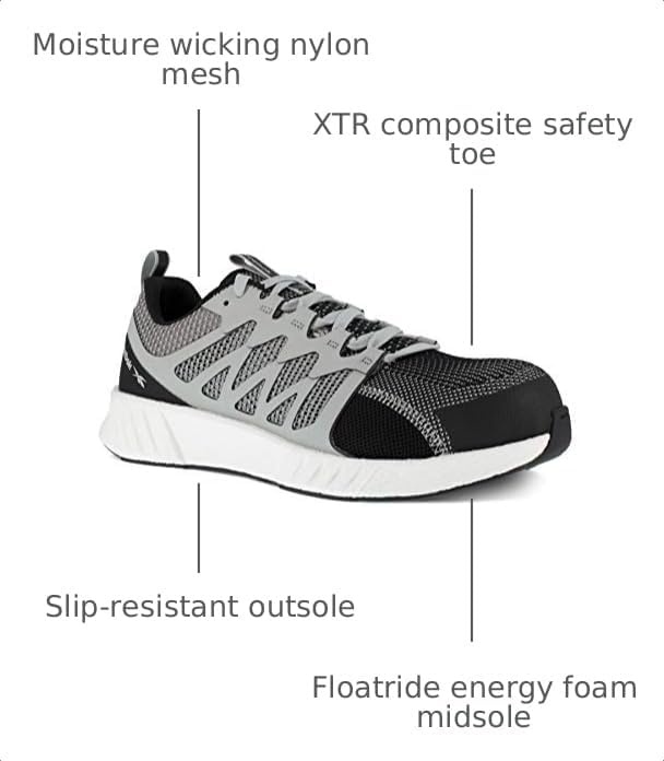 image:imageReebok Work Fusion Flexweave Work Composite Toe Mens OxfordGrey and White