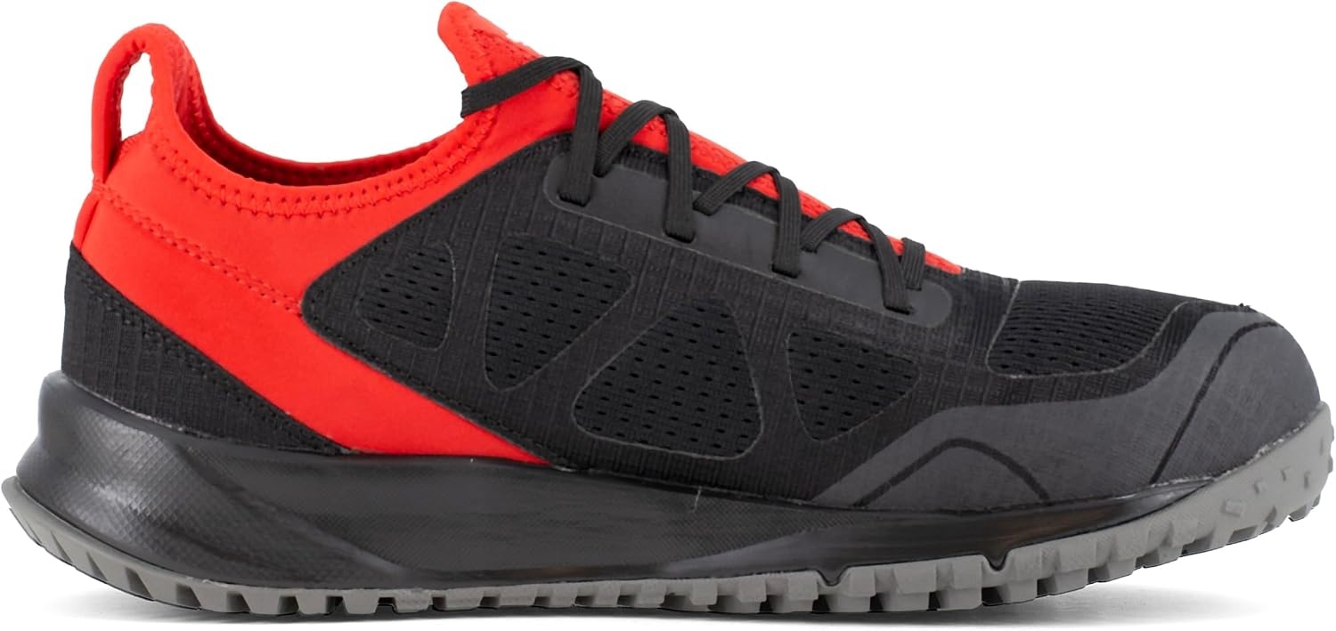 image:imageReebok Work Mens All Terrain Slip Resistant Steel Toe Work Safety Shoes Casual BlackBlack and Red