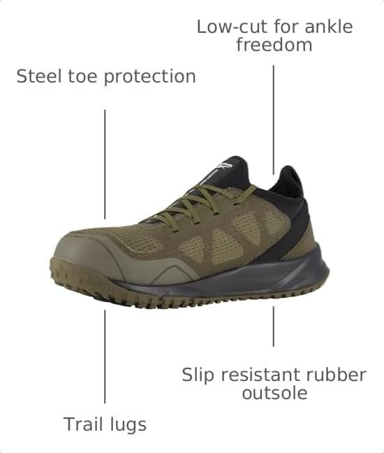 image:imageReebok Work Mens All Terrain Work Eh Steel Toe Work Shoe Sage 9 Medium