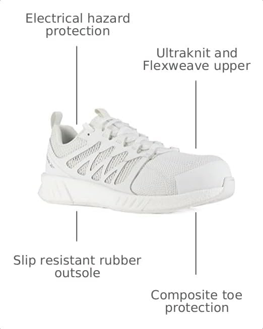 image:imageReebok Work Mens Fusion Flexweave Slip Resistant Composite Toe WorkDuty BlackWhite
