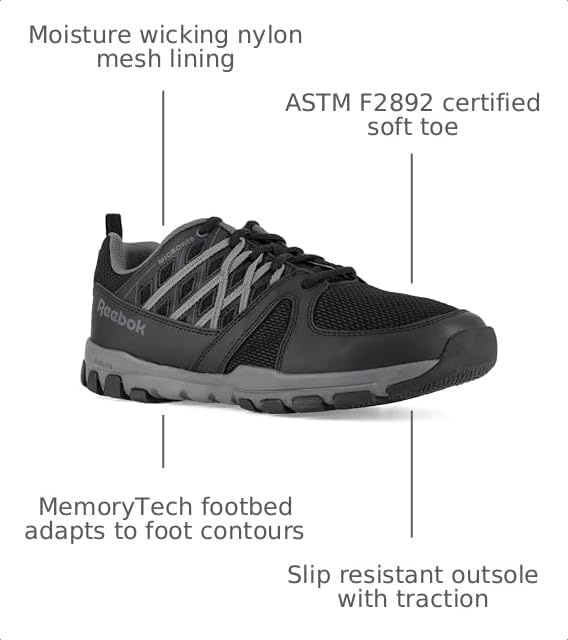 image:imageReebok Work Mens Rb4015 Sublite Athletic Soft Toe Work ShoesBlack