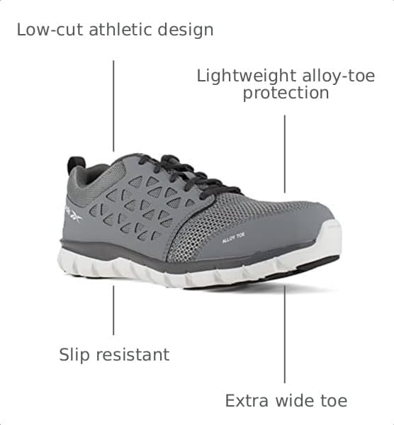image:imageReebok Work Mens Rb4015 Sublite Athletic Soft Toe Work ShoesGreywhite
