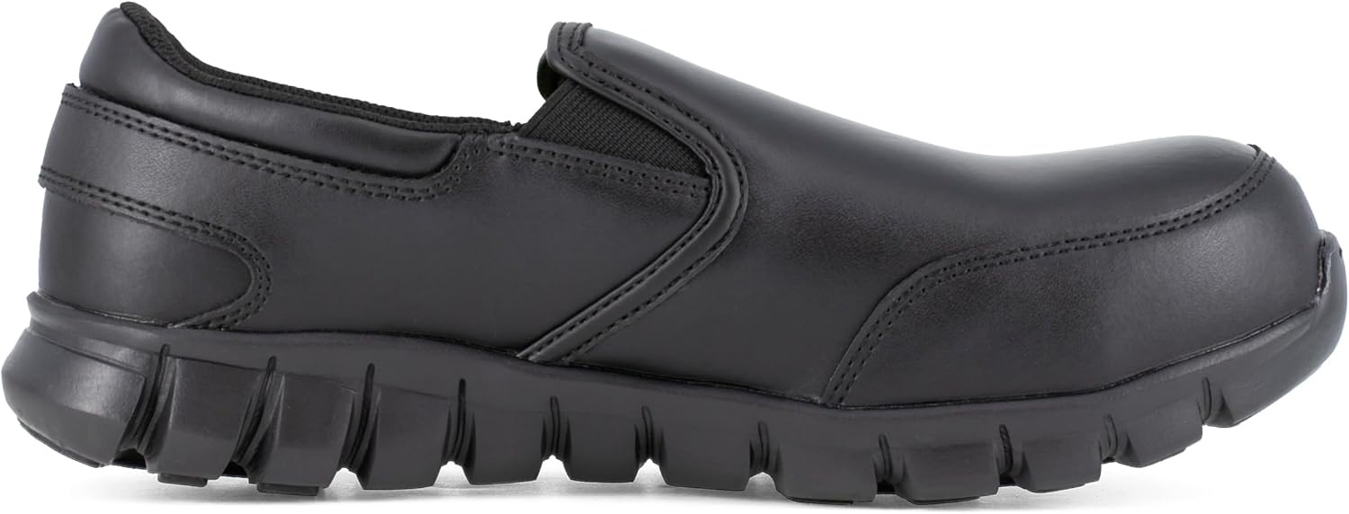 image:imageReebok Work Mens Sublite Cushion Composite Toe ESD Slip On Work Safety Shoes Casual BlackBlack