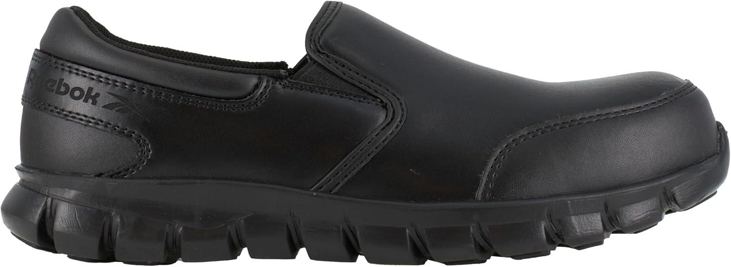 image:imageReebok Work Mens Sublite Cushion Composite Toe ESD Slip On Work Safety Shoes Casual BlackBlack