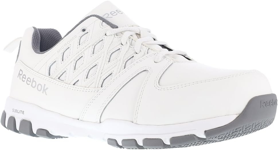 image:imageReebok Work Mens Sublite Slip Resistant Steel Toe WorkDuty WhiteNavy