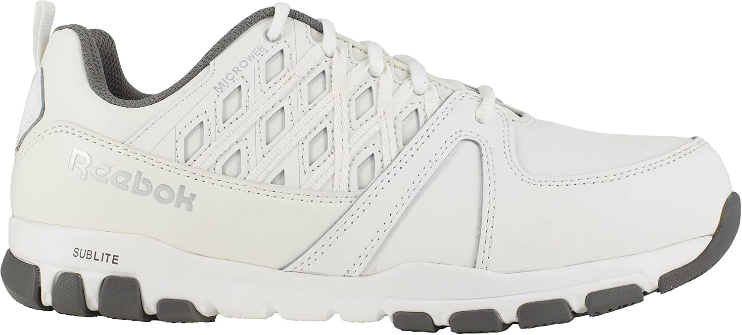 image:imageReebok Work Mens Sublite Slip Resistant Steel Toe WorkDuty WhiteWhite