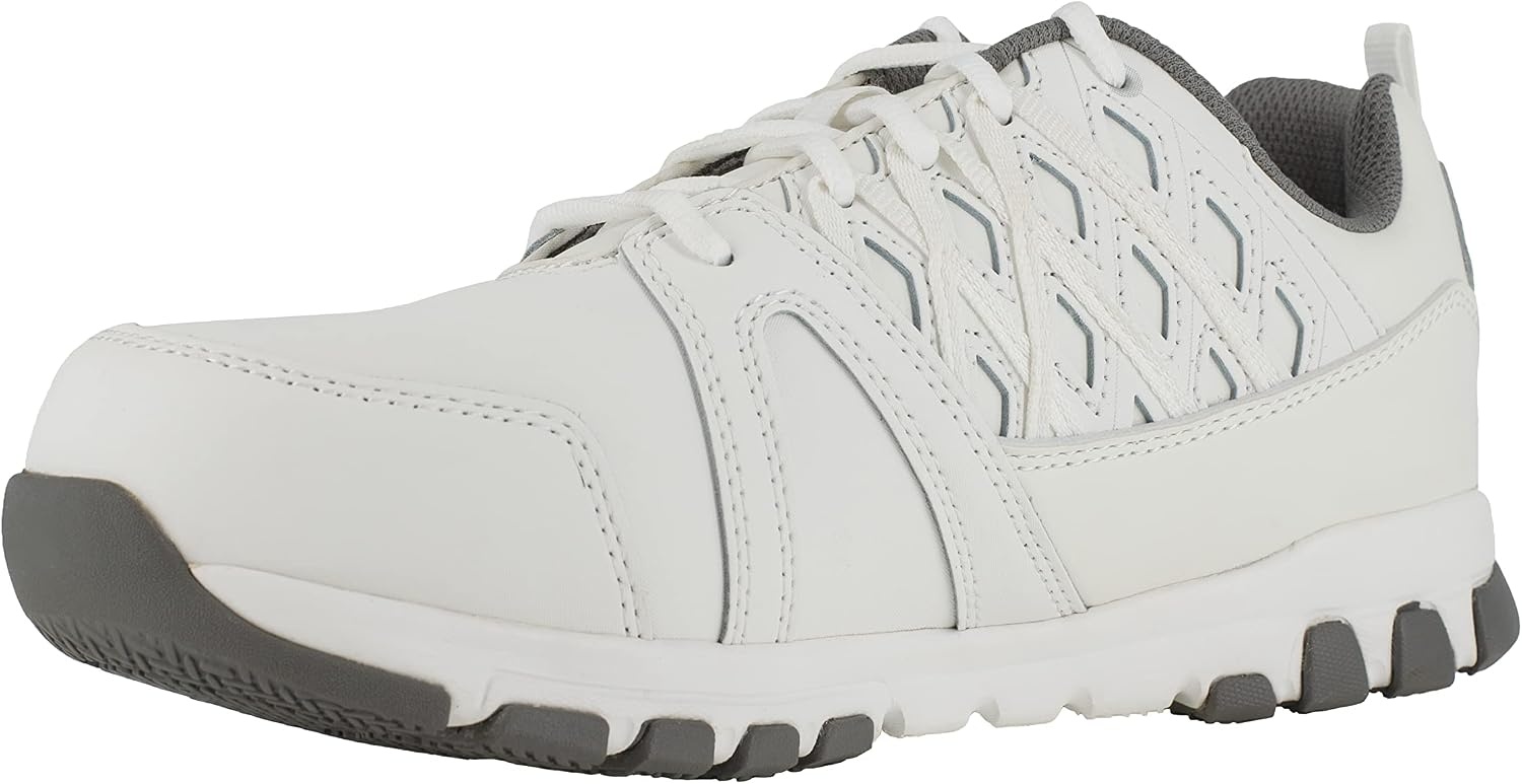 image:imageReebok Work Mens Sublite Slip Resistant Steel Toe WorkDuty WhiteWhite