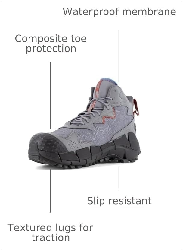 image:imageReebok Work Mens Zig Kinetica Edge II Brown Electrical Hazard Composite Toe BootsGrey